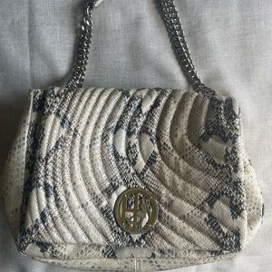 Snake skin shoulder bag